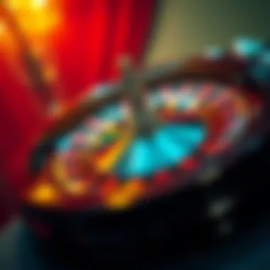 A classic roulette wheel showcasing its vibrant colors and layout