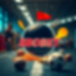 SBOBET logo with sports elements