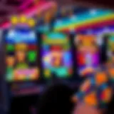 Colorful online slot game interface showcasing vibrant themes