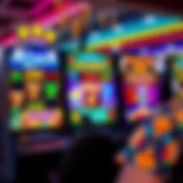 Colorful online slot game interface showcasing vibrant themes