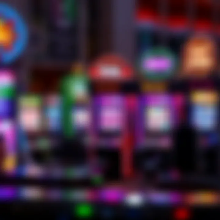 Engaging display of different types of slot games