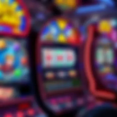 An engaging slot machine with vibrant themes and lights