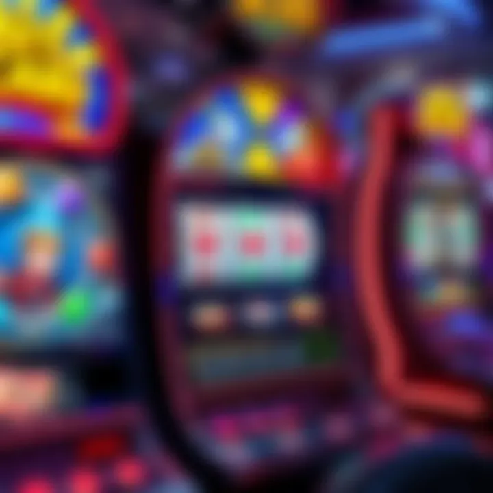 An engaging slot machine with vibrant themes and lights