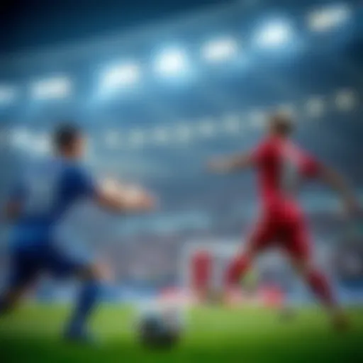 A vibrant soccer match showcasing the energy and excitement of live broadcasting