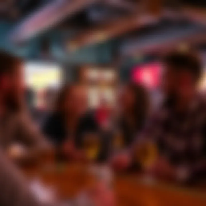 A group of friends enjoying basketball at a sports bar