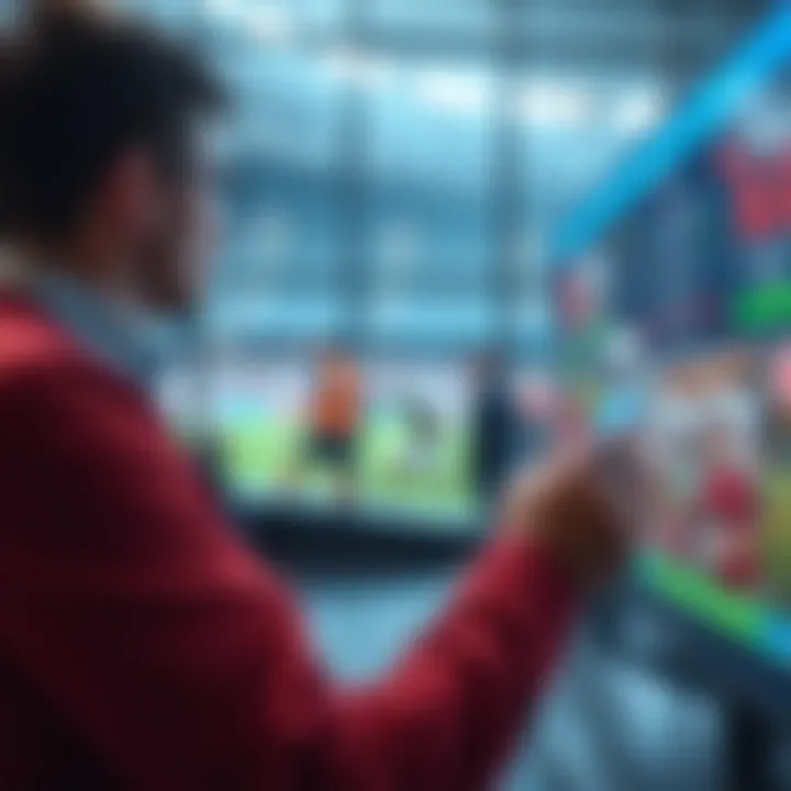 User engaging with a sports betting platform