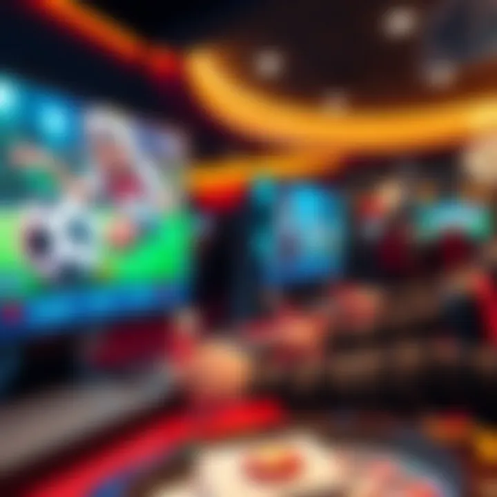 Casino games interface with engaging graphics