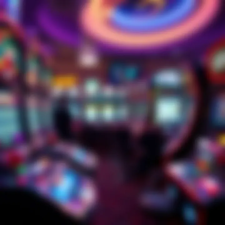 A selection of different types of slot machines available